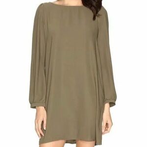 Brigutte Bailey pre loved olive green dress
